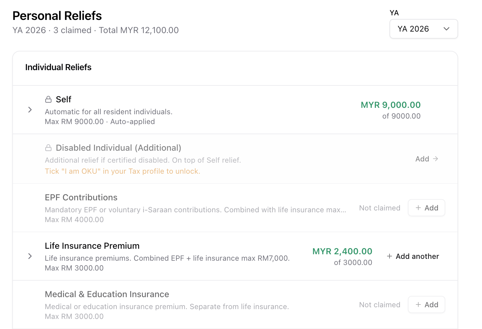 Xedar personal tax reliefs — what you can still claim